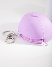 Kids Purple Cap Purse Keyring - link has visual effect only