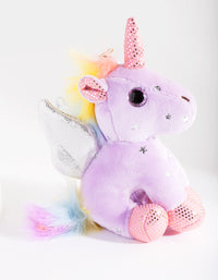 Kids Purple Unicorn Keyring - link has visual effect only