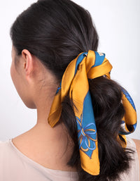 Mustard Luxe Horse Scarf - link has visual effect only