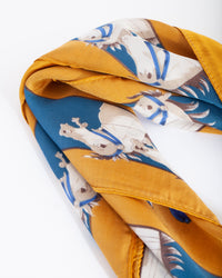 Mustard Luxe Horse Scarf - link has visual effect only