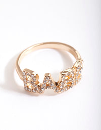 Gold Diamante Babe Ring - link has visual effect only