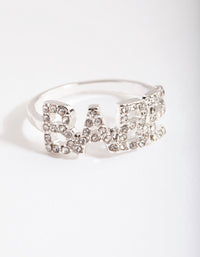 Silver Diamante Babe Ring - link has visual effect only