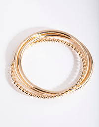 Gold Russian Twist Bangle Set - link has visual effect only