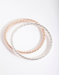 Mixed Metal Rope Bangle Pack - link has visual effect only