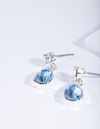 Aqua Diamond Simulant Teardrop Earrings - link has visual effect only