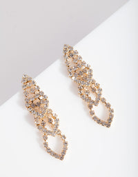 Mini Gold Gradual Loop Cup Chain Earrings - link has visual effect only