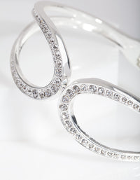 Silver Crystal Loop Bangle - link has visual effect only