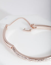 Rose Gold 2 Row Diamante Hinge Bracelet - link has visual effect only