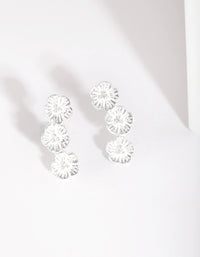 Sterling Silver Flower Crawler Earrings - link has visual effect only