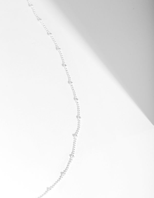 Sterling Silver Diacut Ball Chain Necklace