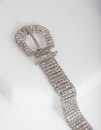 Silver Diamante Buckle Bracelet - link has visual effect only