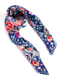 Blue Blush Paisley Fabric Bandana Hair Scarf - link has visual effect only