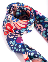 Blue Blush Paisley Fabric Bandana Hair Scarf - link has visual effect only