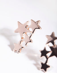 Rose Gold Quad Star Cluster Earrings - link has visual effect only