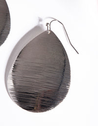 Silver Textured Teardrop Earrings - link has visual effect only