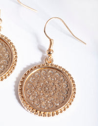 Gold Filigree Disc Earrings - link has visual effect only