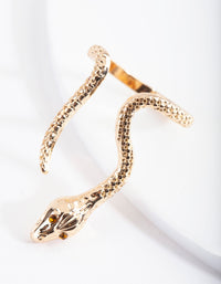 Gold Etched Snake Ring - link has visual effect only