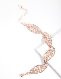 Rose Gold Cupchain Leaf Bracelet - link has visual effect only