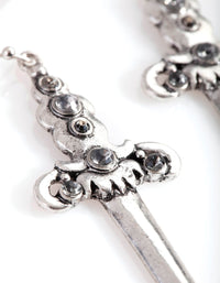 Antique Silver Sword Drop Earrings - link has visual effect only