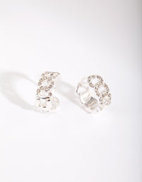 Silver Looped Mini Hoop Earrings - link has visual effect only