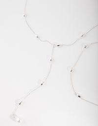 Silver Mini Pearl Multi-Row Necklace - link has visual effect only