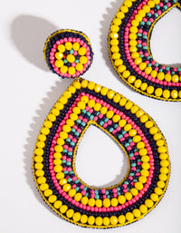 Beaded Psychedelic Drop Earrings - link has visual effect only