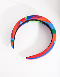 Multicoloured Bright Padded Fabric Headband - link has visual effect only