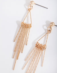 Gold Diacut Triangle Tassel Earrings - link has visual effect only