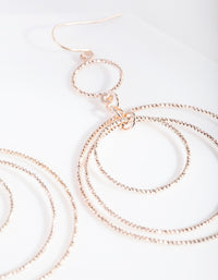 Rose Gold Diacut Circle Drop Earrings - link has visual effect only