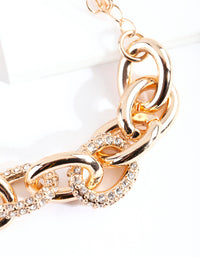 Gold Diamante Chunky Bracelet - link has visual effect only