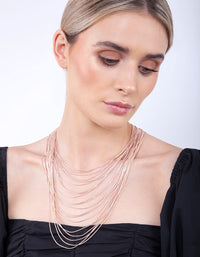 Rose Gold Drape Cutchain Necklace - link has visual effect only