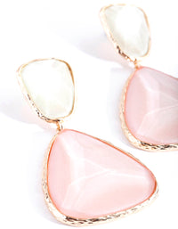 Gold Double Stone Earrings - link has visual effect only