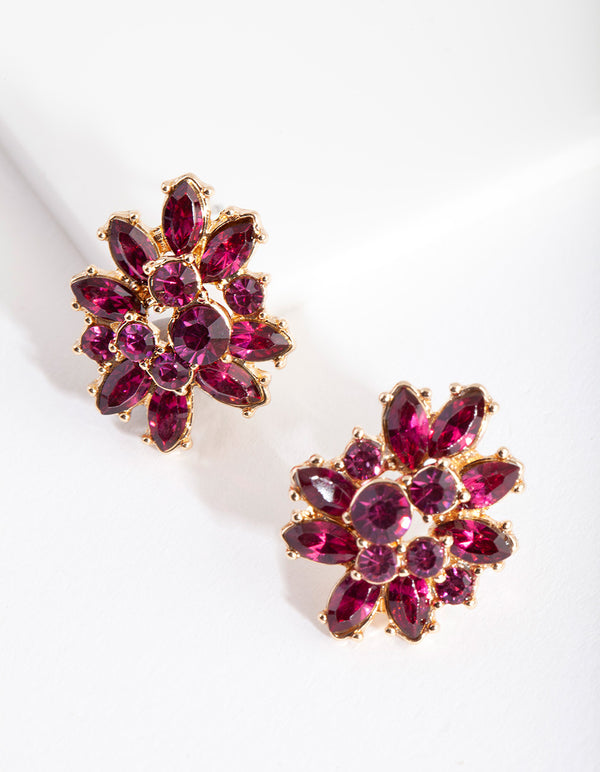 Fuchsia Flower Stud