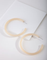 Acrylic Natural Large Hoop Earrings - link has visual effect only