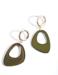 Green Organic Drop Earrings - link has visual effect only