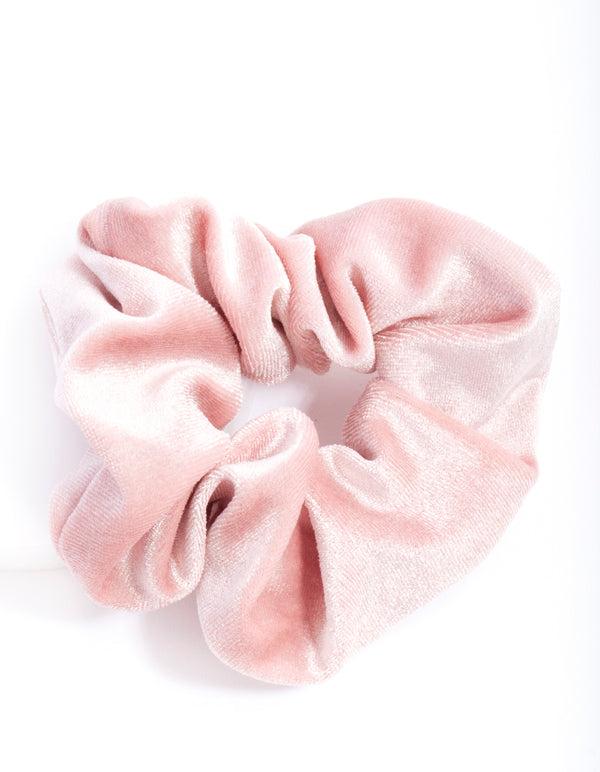 Pink Velvet Scrunchie