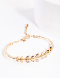 Gold Crystal Laurel Cuff Bracelet - link has visual effect only