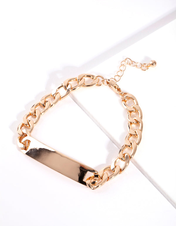 Gold Curb Chain Bracelet