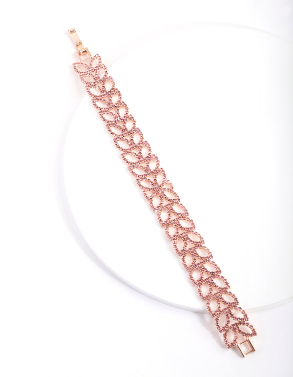 Rose Gold Cupchain Petal Bracelet