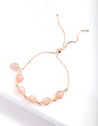 Rose Gold Organic Stonne Toggle Bracelet - link has visual effect only