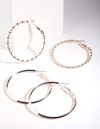 Rose Gold Ultimate Hoop Earring Pack - link has visual effect only