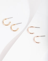 Mixed Metal 10mm Hoop Earring Pack - link has visual effect only