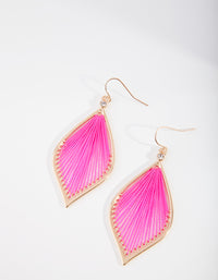 Fuchsia Harp Drop Earrings - link has visual effect only