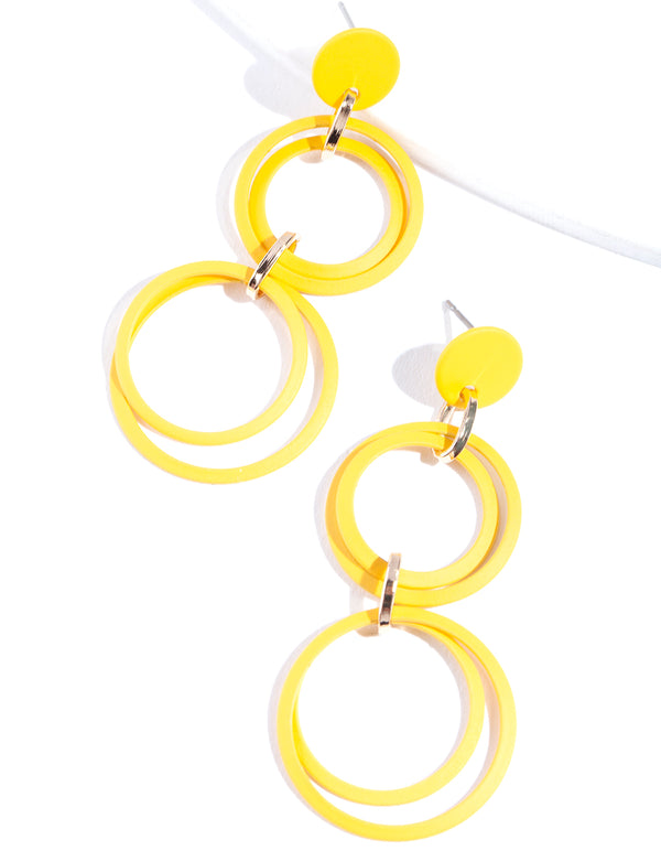 Gold Multi Circle Earrings