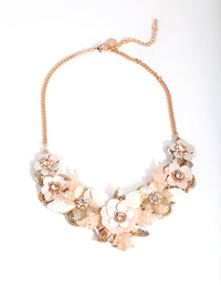 Gold Sequin Flower Necklace - link has visual effect only