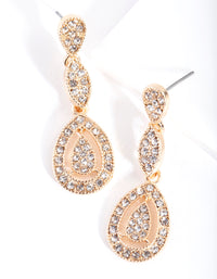 Gold Stone Cutout Earrings - link has visual effect only