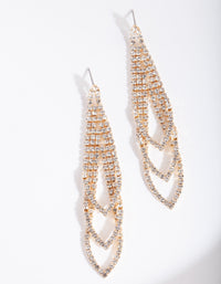 Gold Gradual Loop Cup Chain Earrings - link has visual effect only