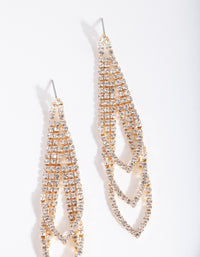 Gold Gradual Loop Cup Chain Earrings - link has visual effect only