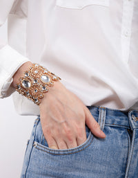 Gold Lace Stretch Bracelet - link has visual effect only