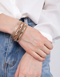 Gold Bohemian Textured Bangle Pack - link has visual effect only